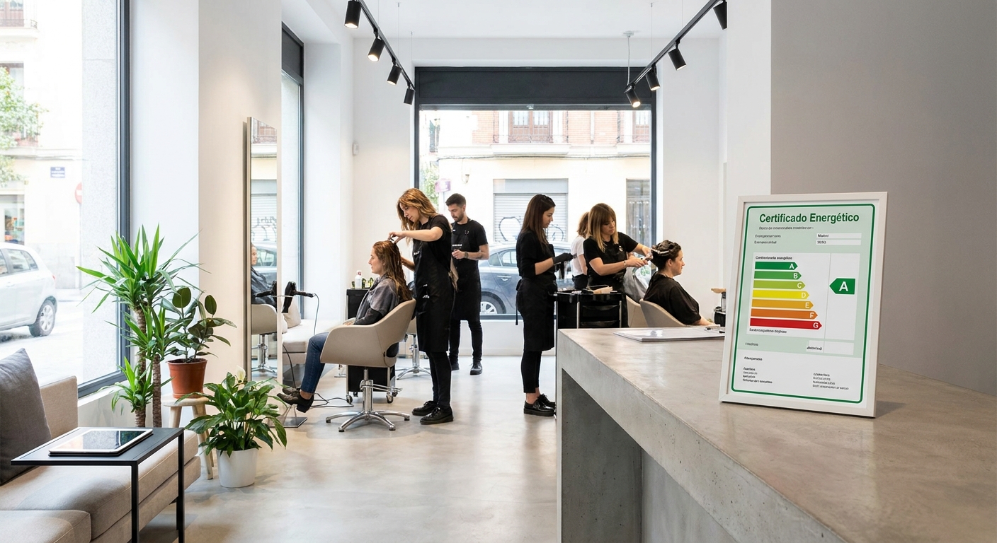 Madrid hair salon interior modern design