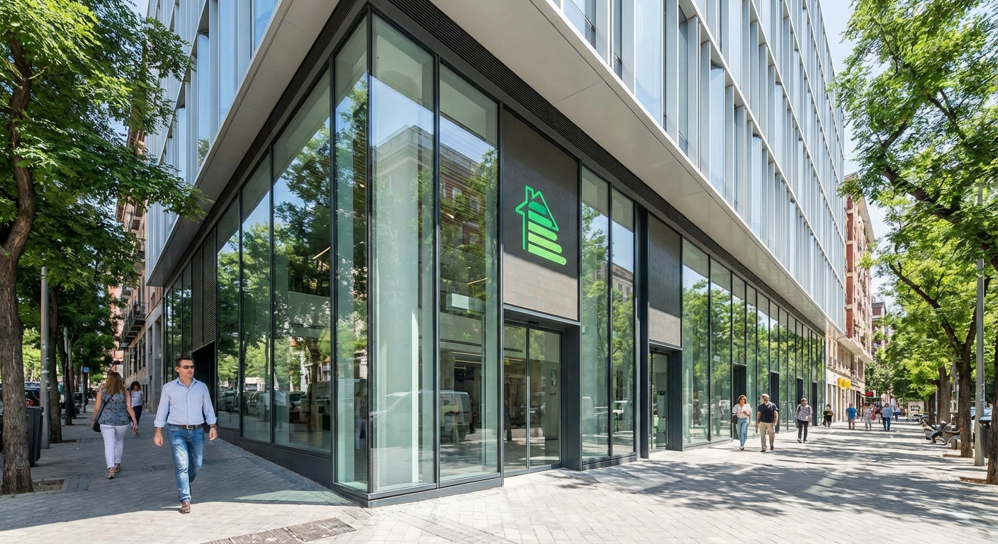 Madrid commercial storefront architecture modern