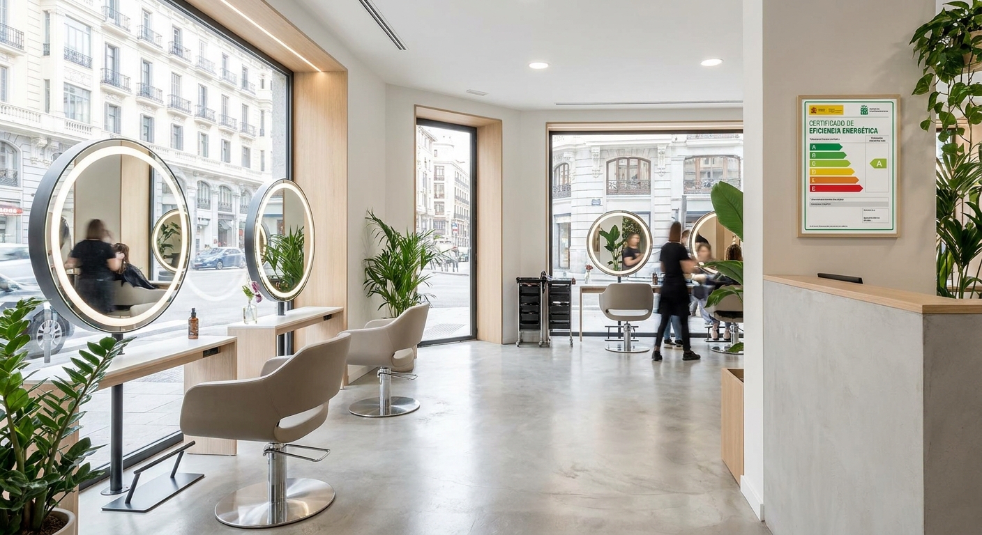 Madrid modern hair salon interior