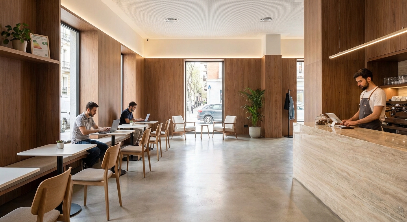 Madrid bar interior with modern design