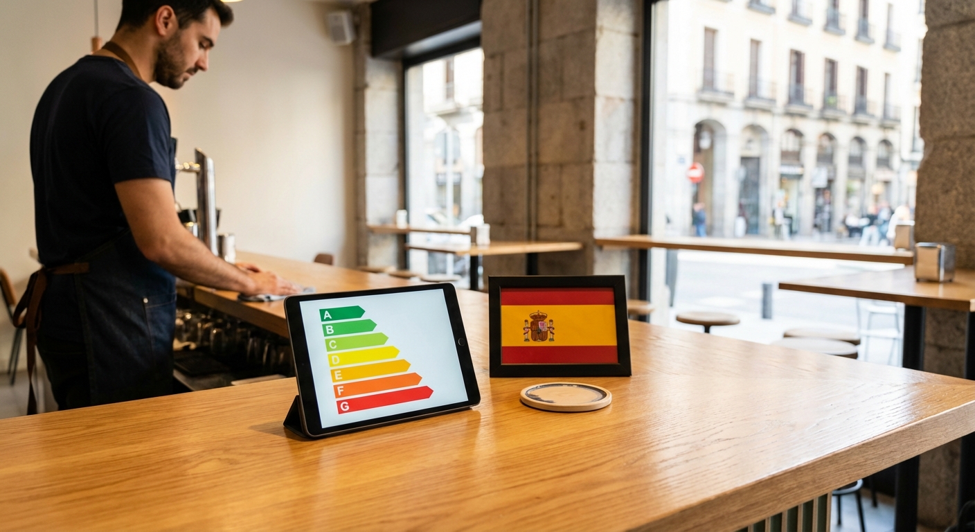 Madrid bar interior with bar counter