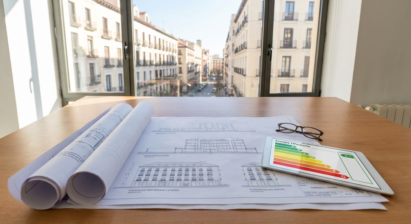 architect blueprints madrid