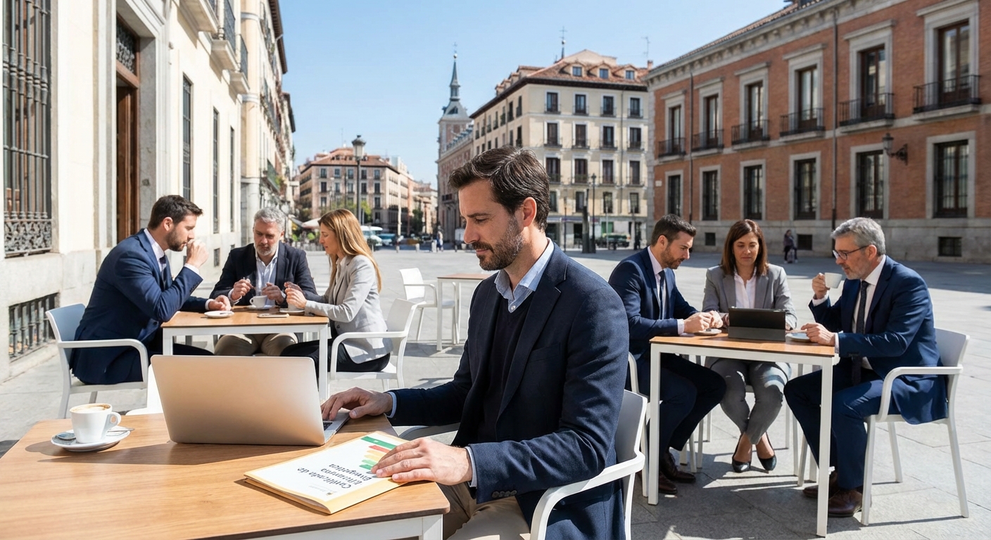 Madrid cafe terrace outdoor