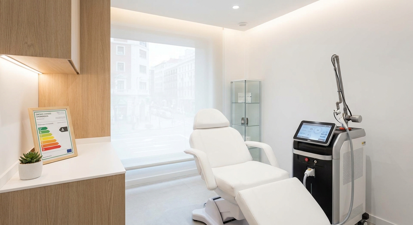 modern aesthetic clinic interior laser treatment room