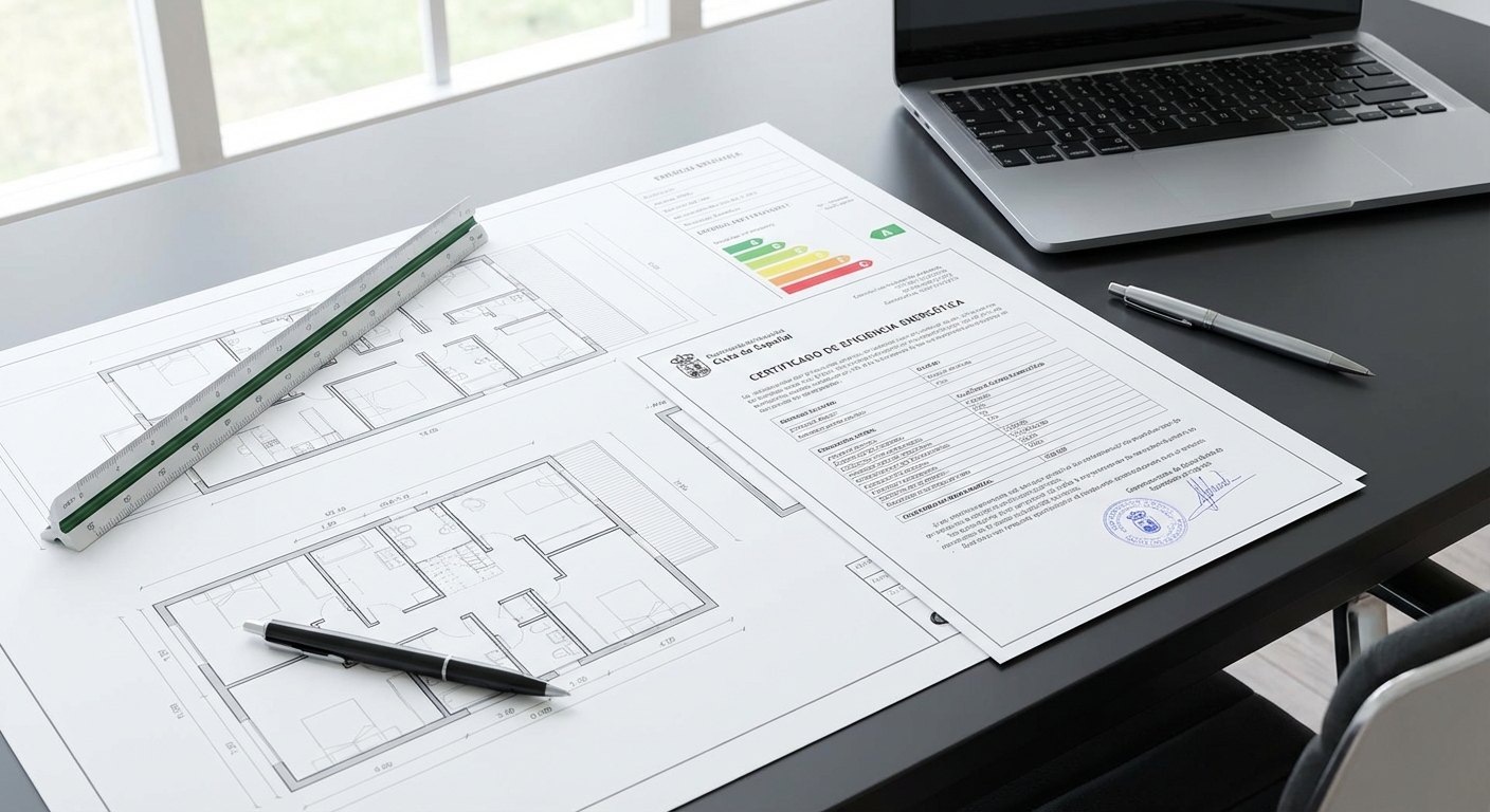 Close up of architectural plans and approved city council document on a desk